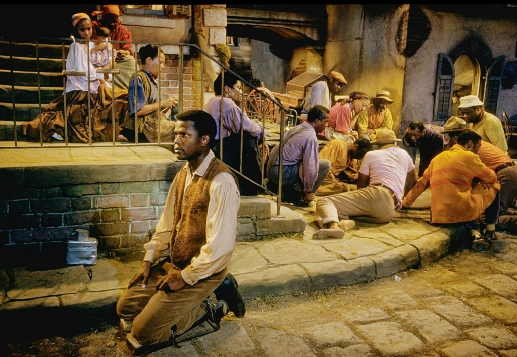 Scene from the set of 'Porgy and Bess,' 1959.