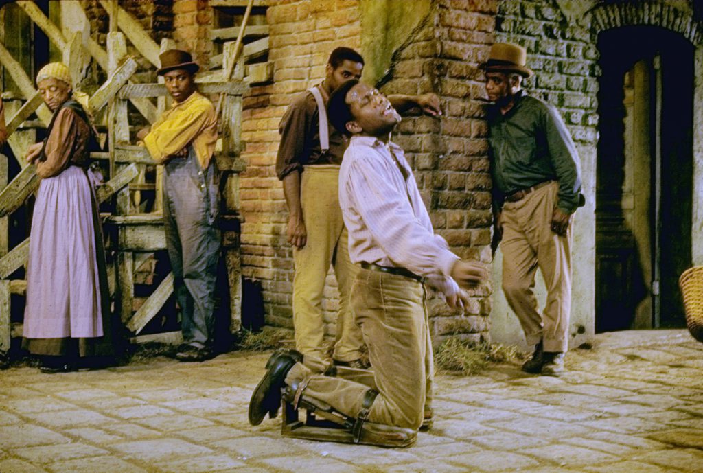 Scene from the set of 'Porgy and Bess,' 1959.