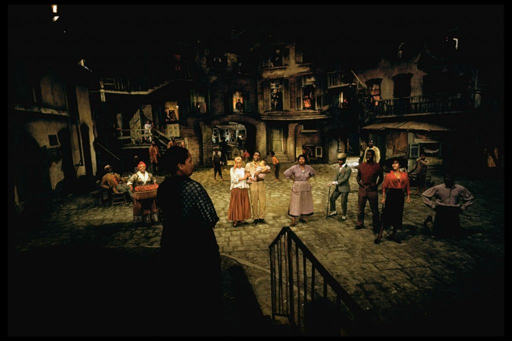 Scene from the set of 'Porgy and Bess,' 1959.