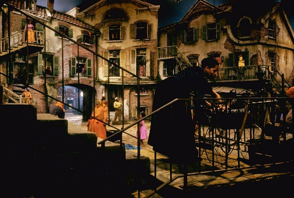 Scene from the set of 'Porgy and Bess,' 1959.