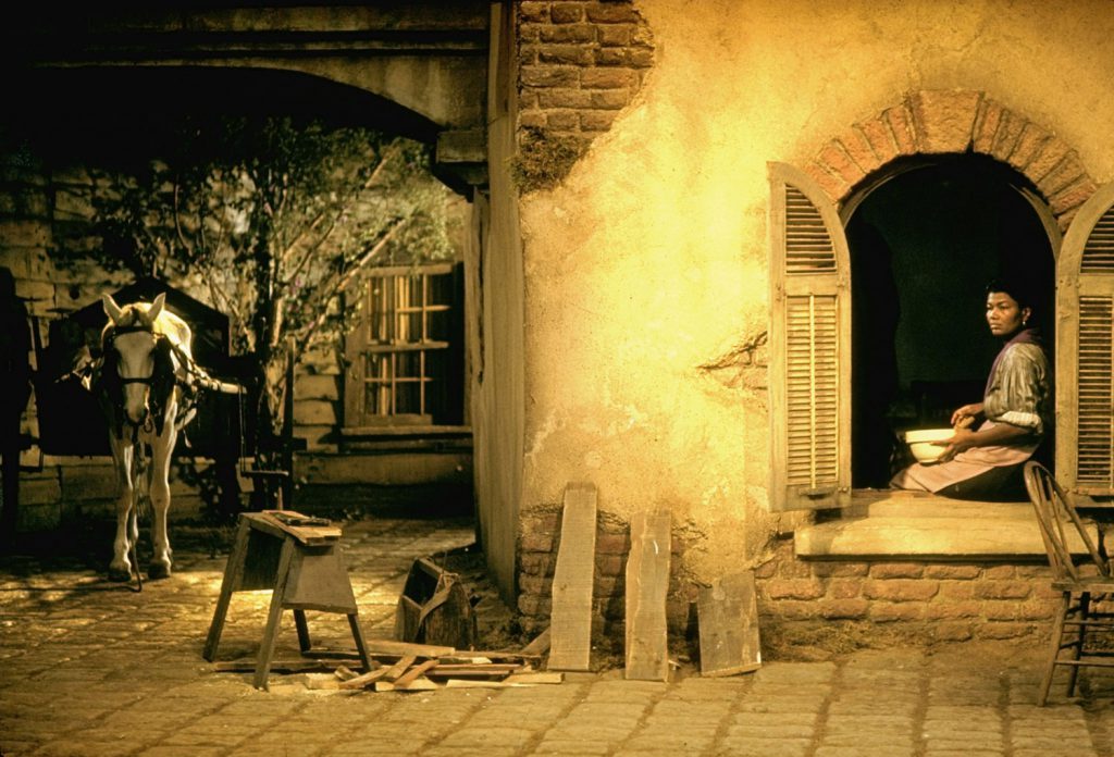 Scene from the set of 'Porgy and Bess,' 1959.