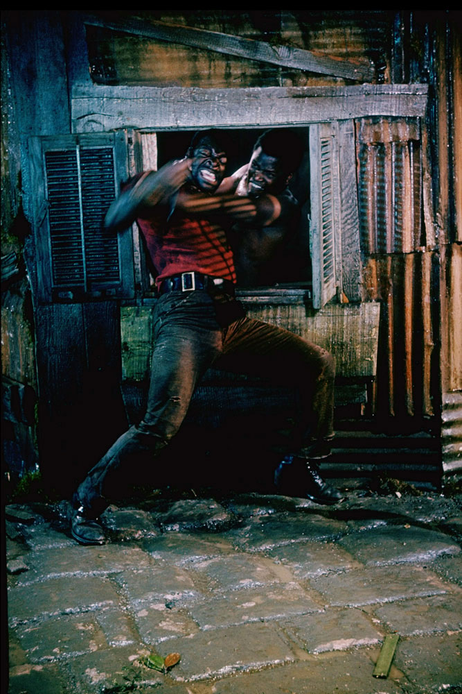 Scene from the set of 'Porgy and Bess,' 1959.